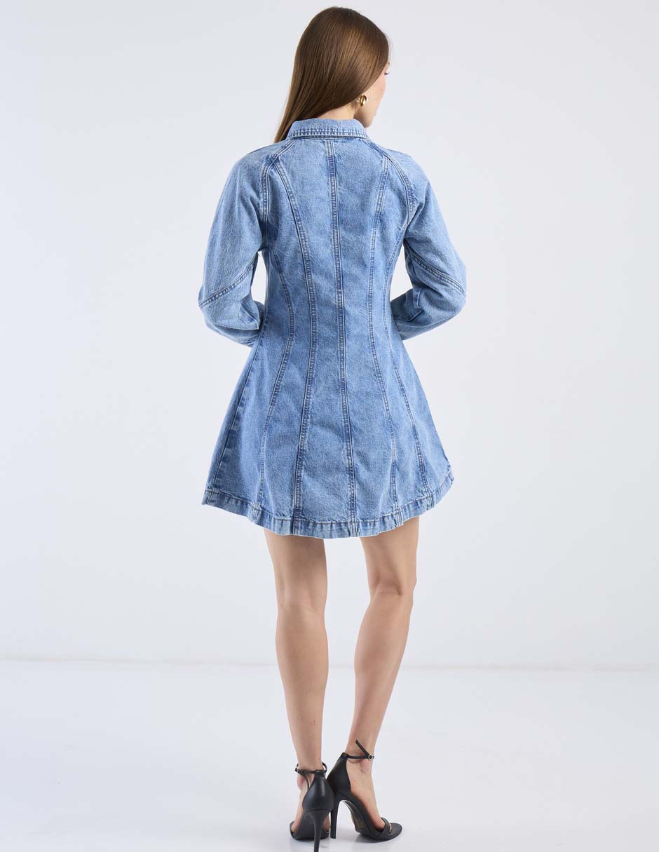 Vestido mini casual map para mujer