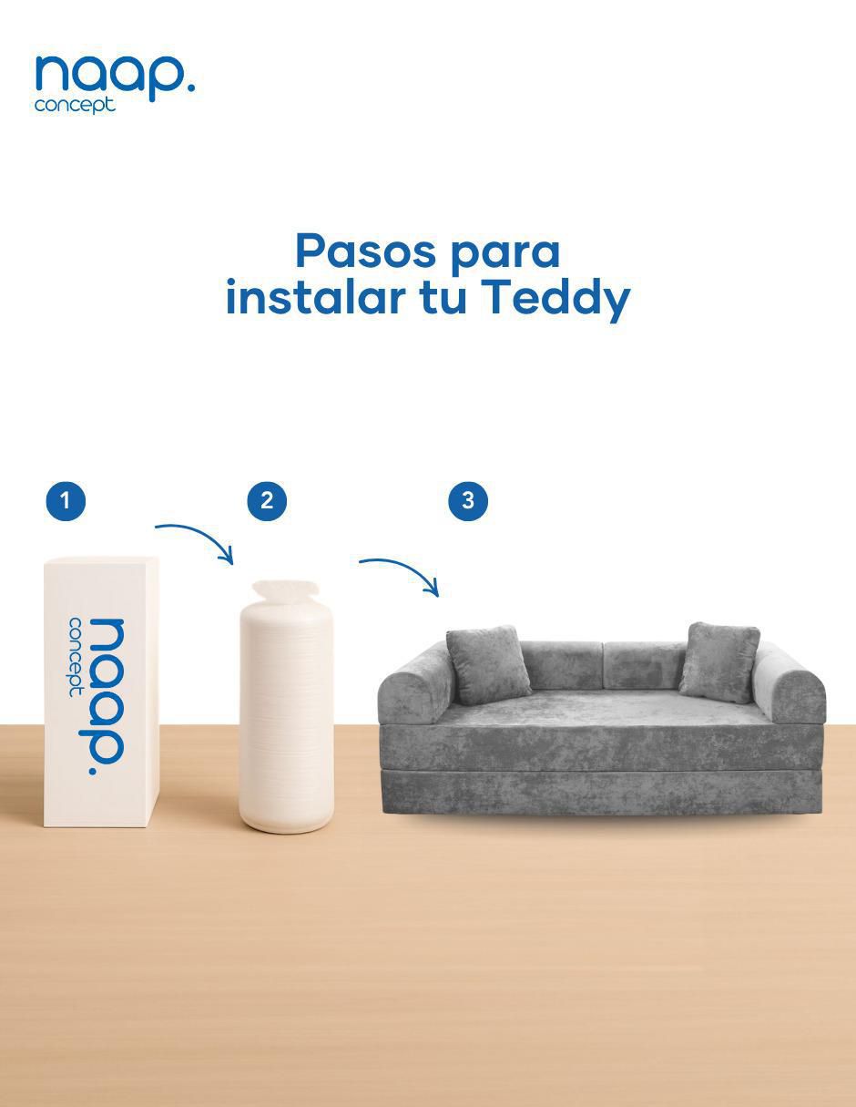 Sofá cama armable Teddy Catch de espuma comprimida 5