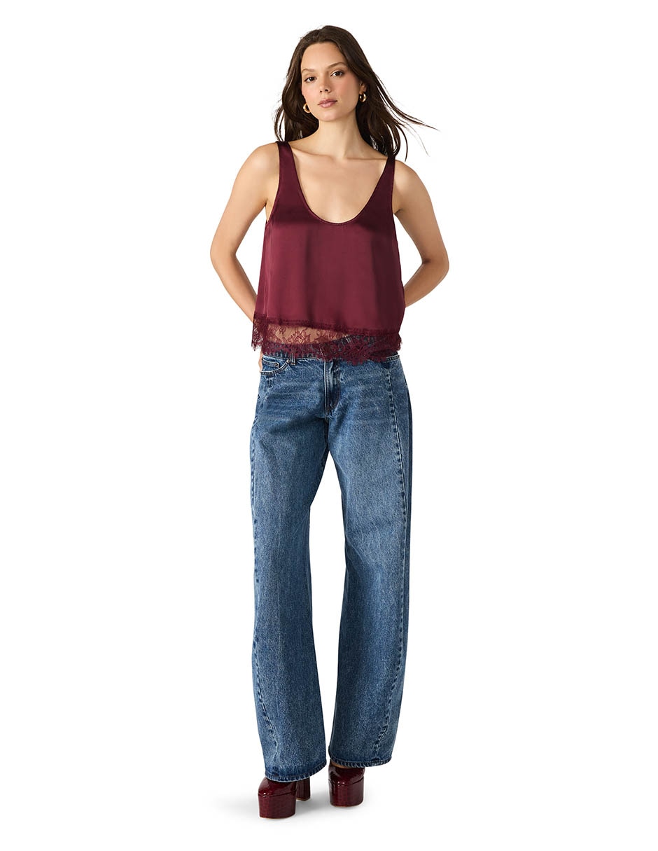 Top Steve Madden cuello redondo escote medio tirante clásico 4