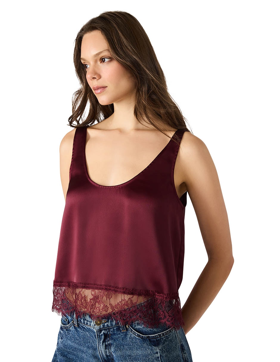 Top Steve Madden cuello redondo escote medio tirante clásico 5