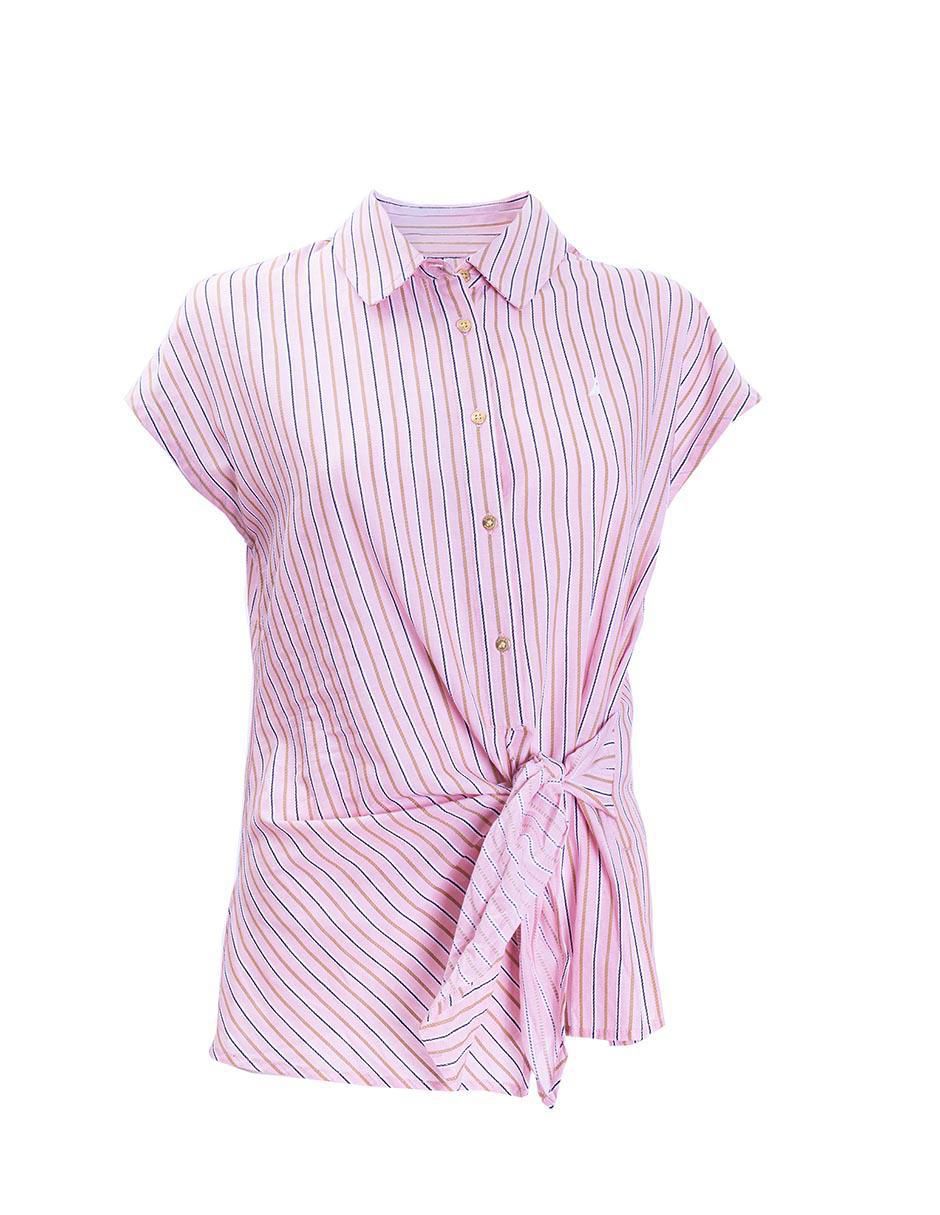 Camisa de algodón manga corta para mujer