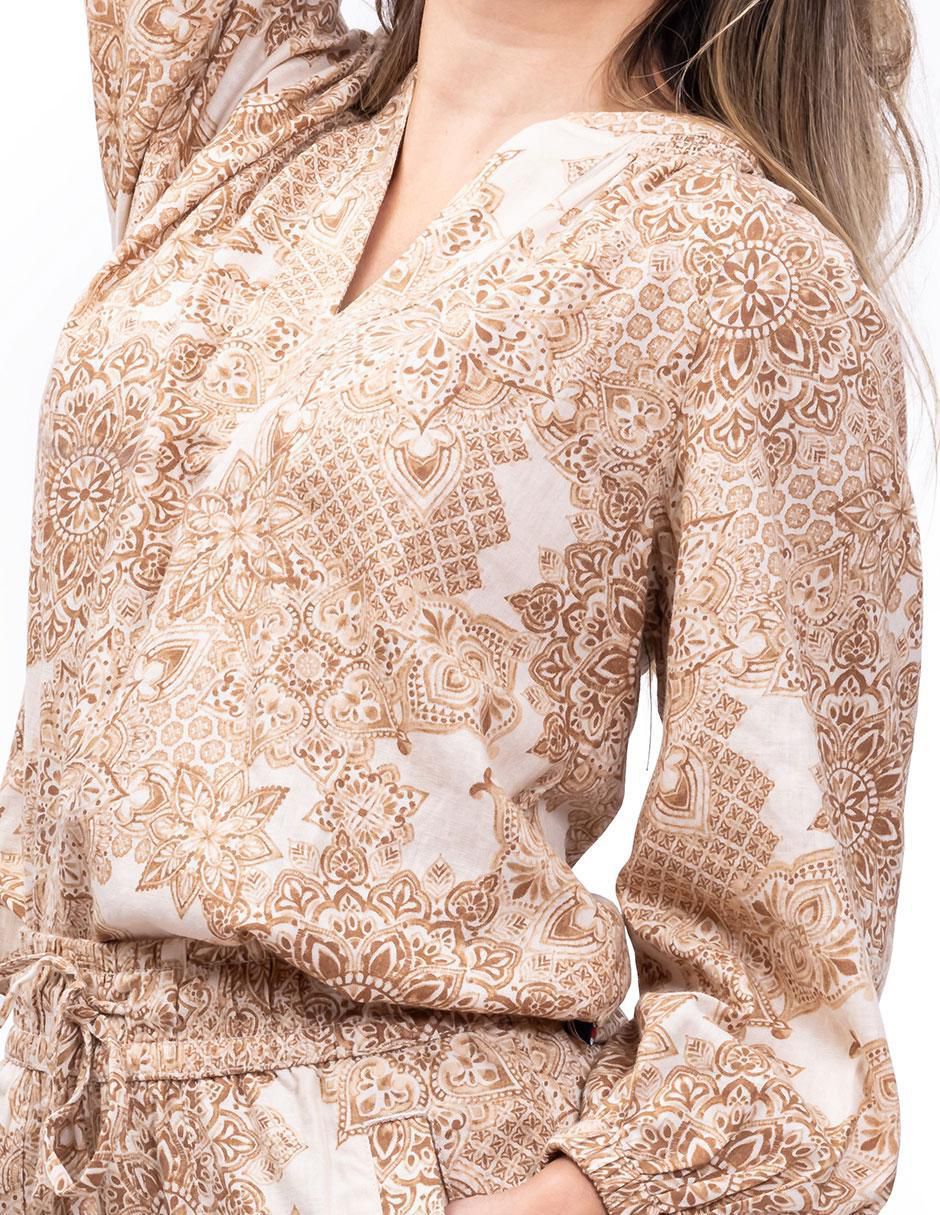 Blusa Nautica manga larga para mujer