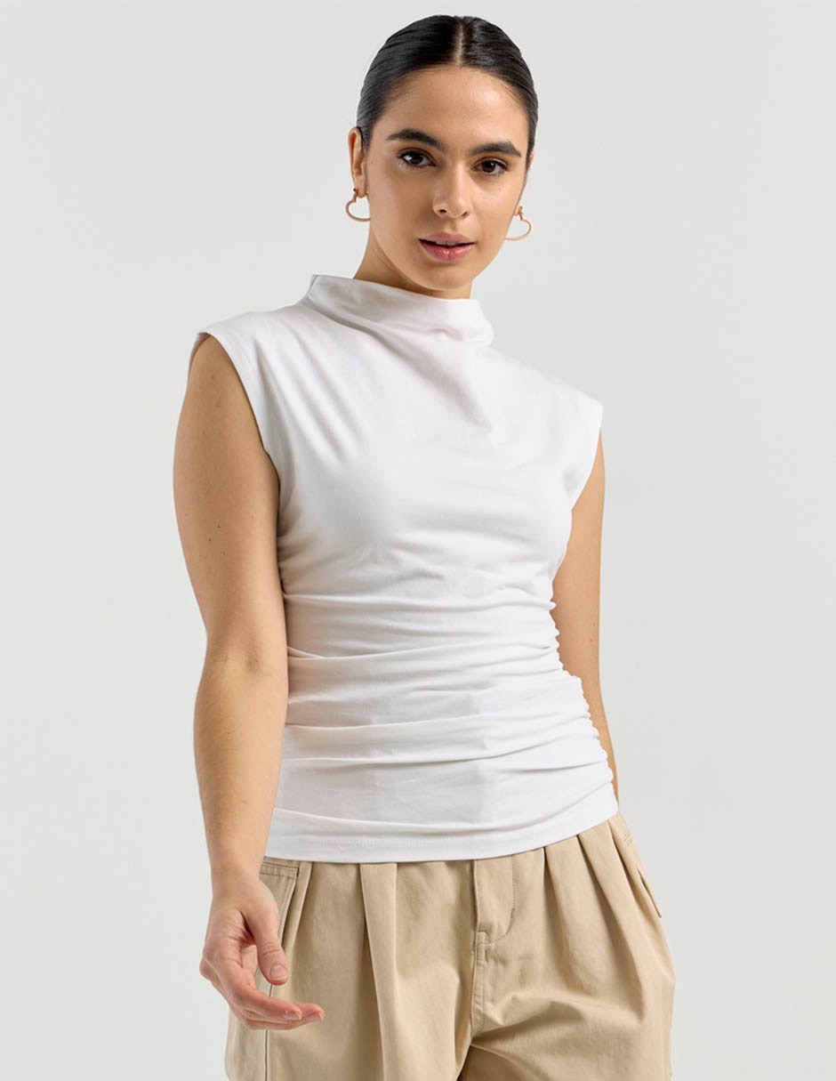 Playera cuello alto para mujer