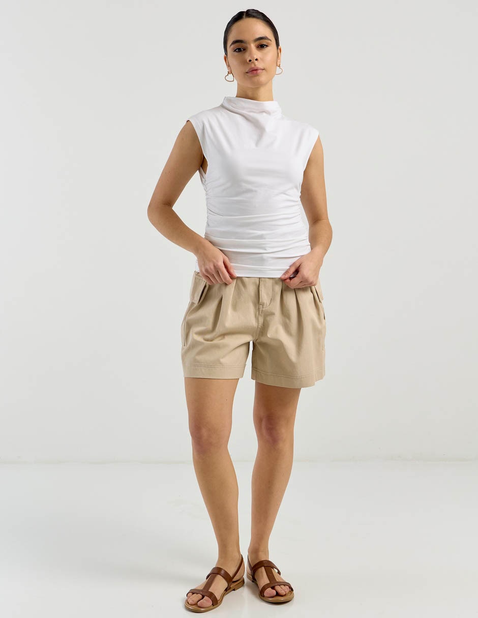 Playera cuello alto mujer