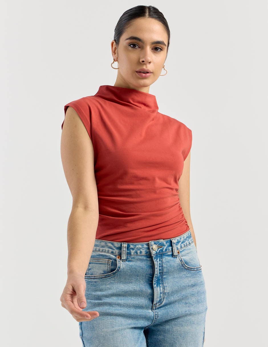 Playera Map cuello alto para mujer