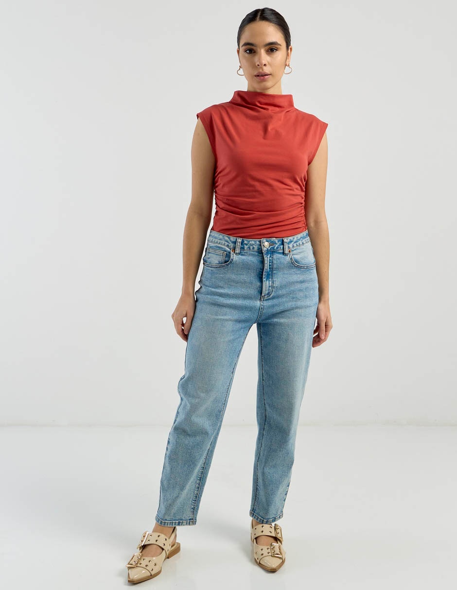 Playera Map cuello alto para mujer