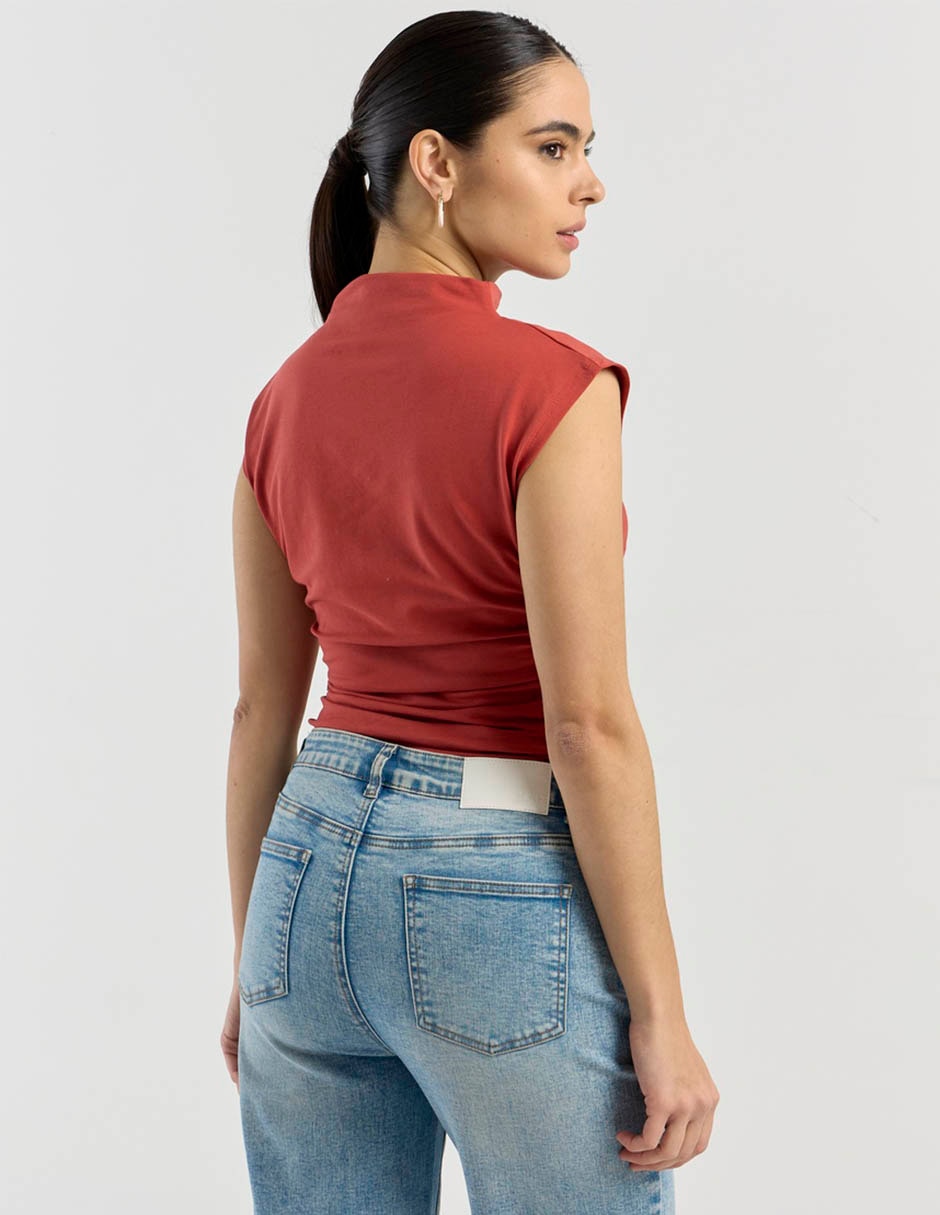 Playera Map cuello alto para mujer