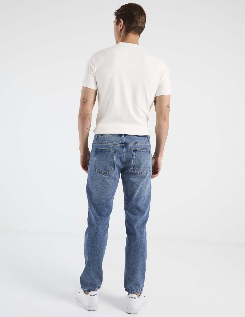 Jeans straight Elemento Uomo lavado medio para hombre
