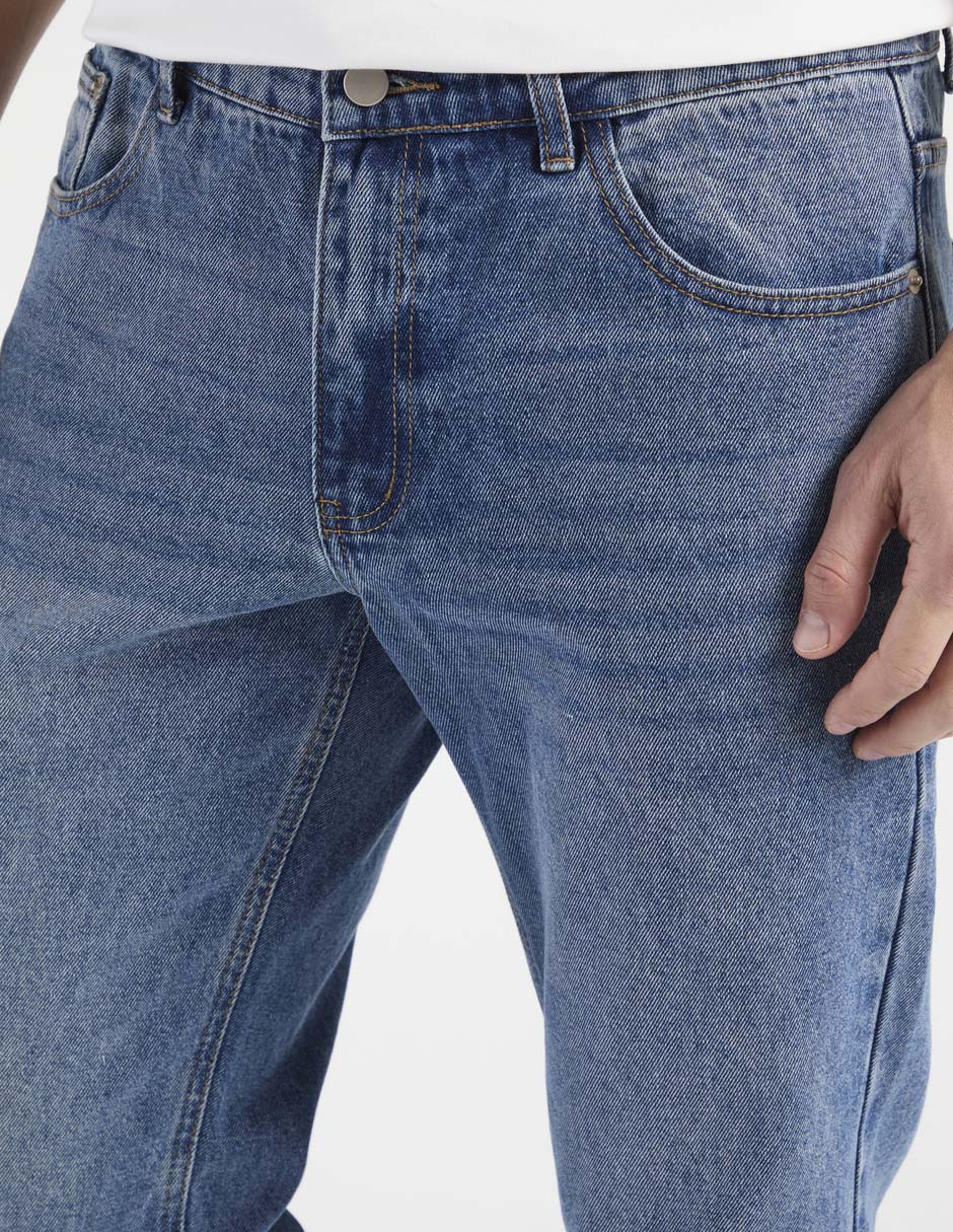 Jeans straight Elemento Uomo lavado medio para hombre