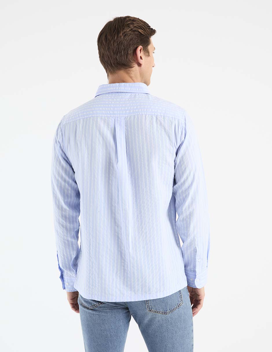 Camisa casual manga larga para hombre 2