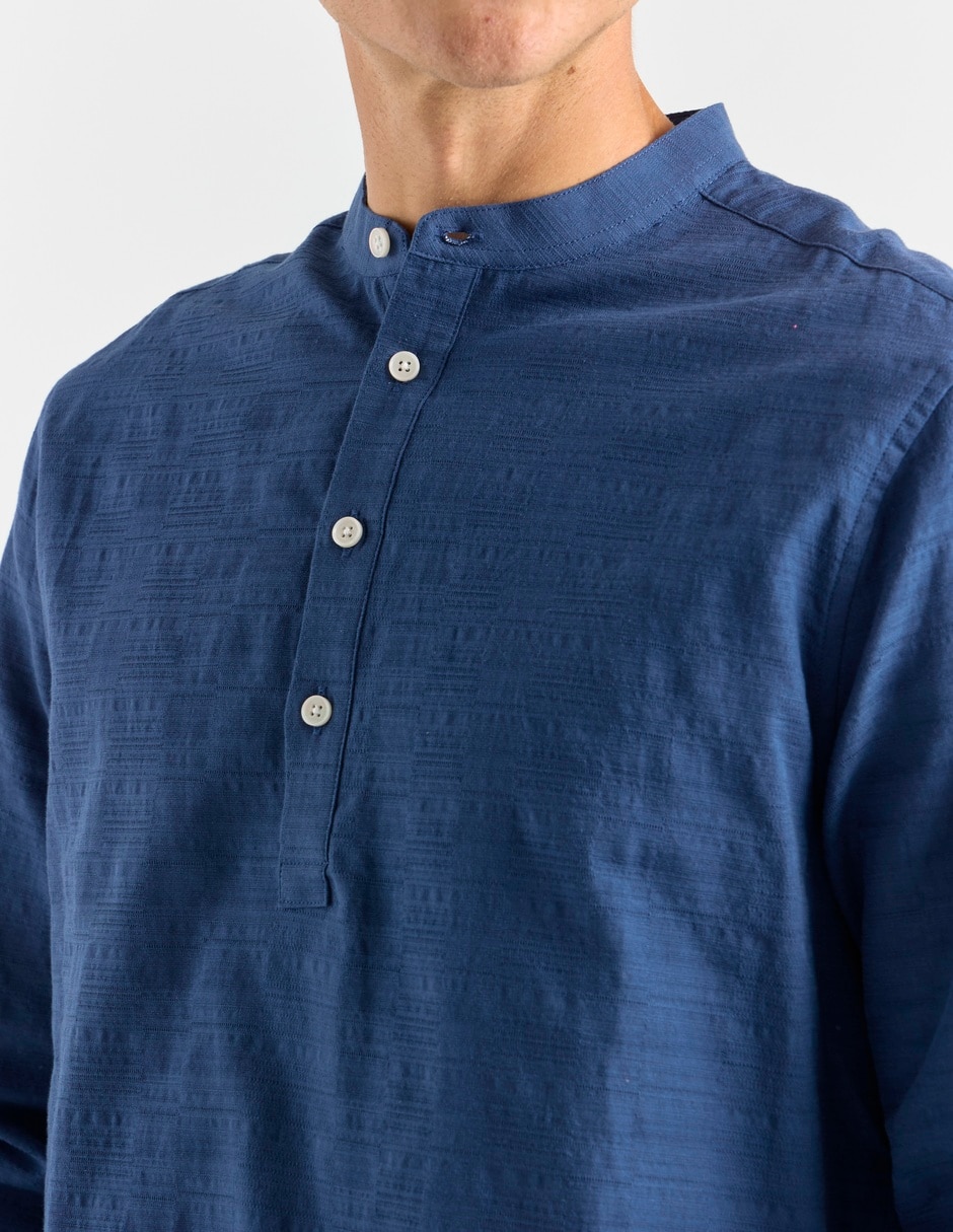 Camisa casual de algodón manga larga para hombre 3