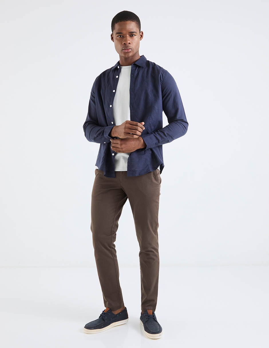 Sobrecamisa casual manga larga para hombre 3