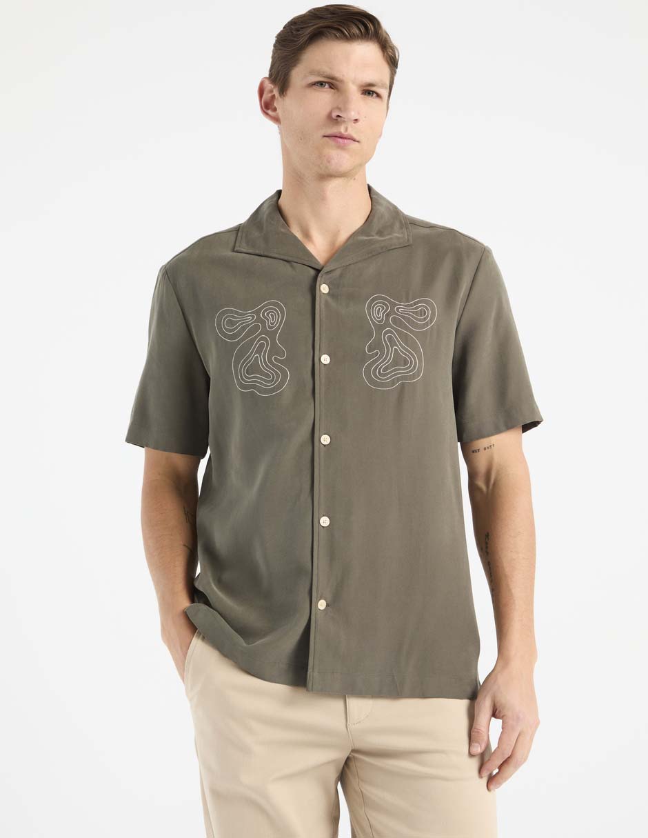 Camisa casual Elemento Uomo de algodón manga corta para hombre