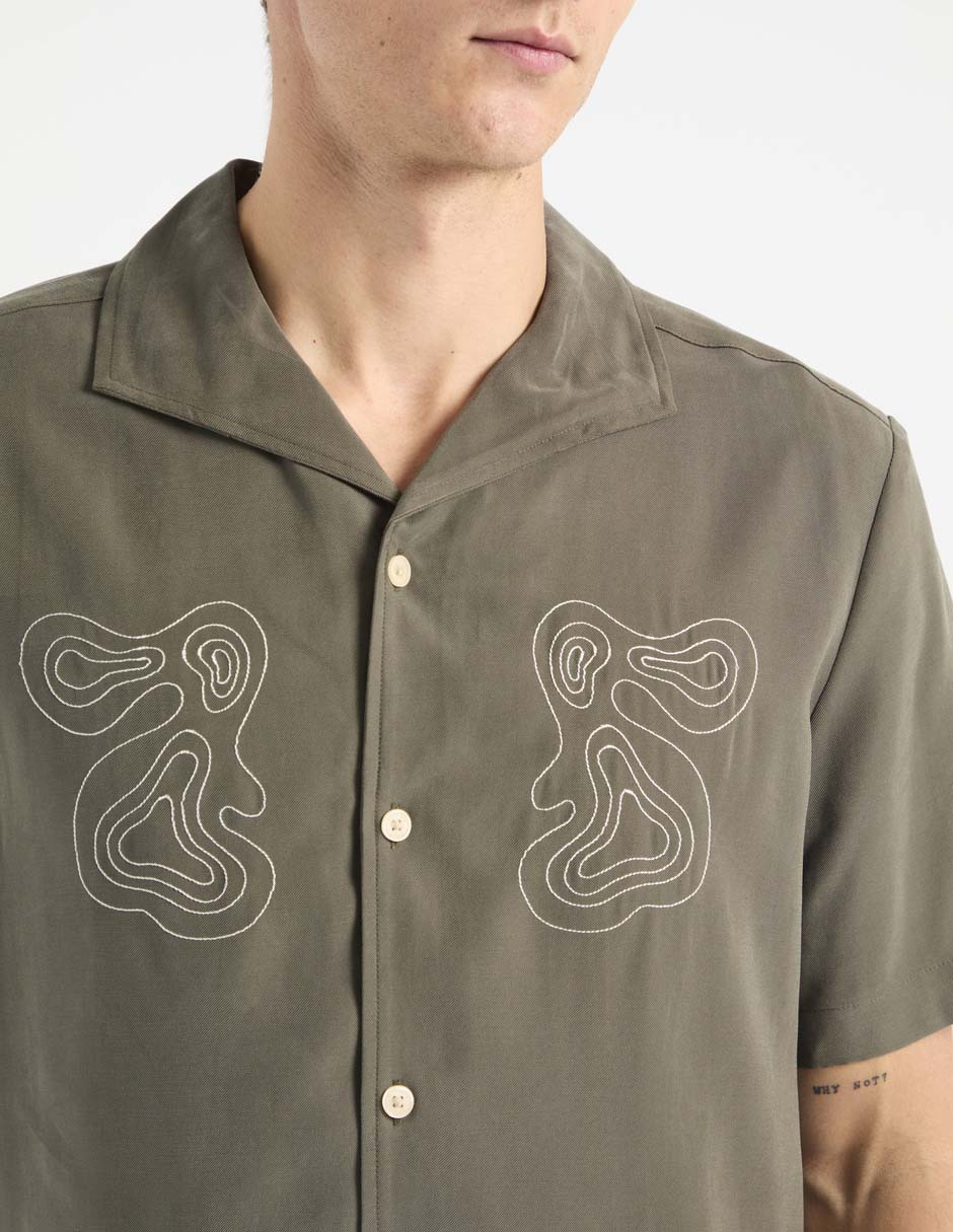 Camisa casual Elemento Uomo de algodón manga corta para hombre