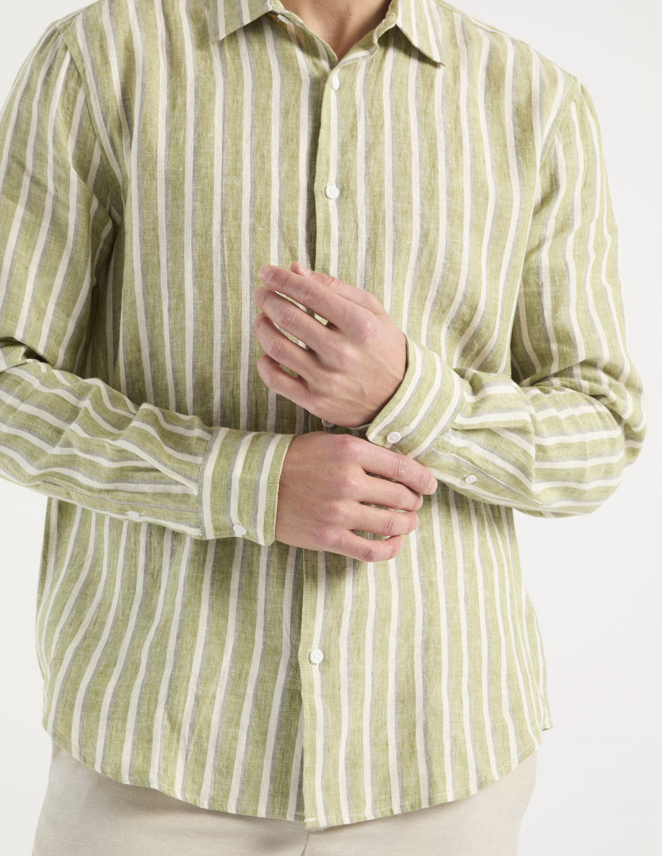 Camisa casual manga larga para hombre 2