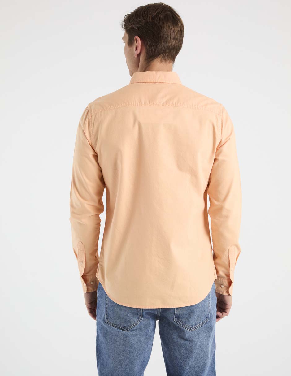 Camisa casual de algodón manga larga para hombre 4