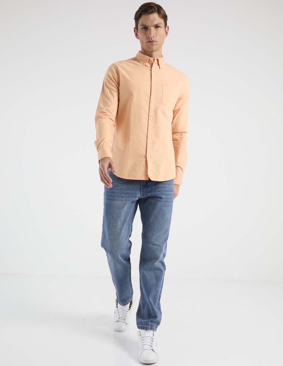 Camisa casual de algodón manga larga para hombre 3