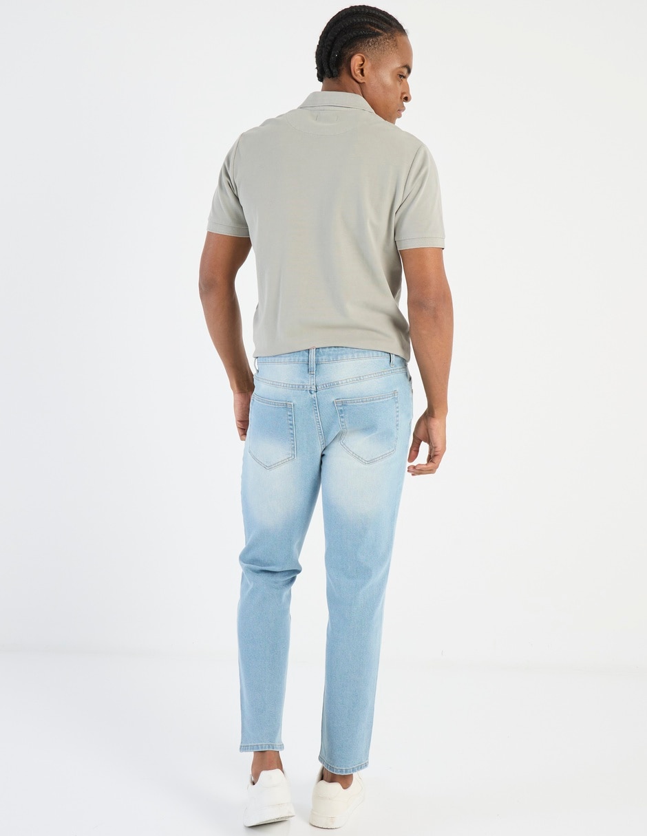 Jeans slim deslavado para hombre 5