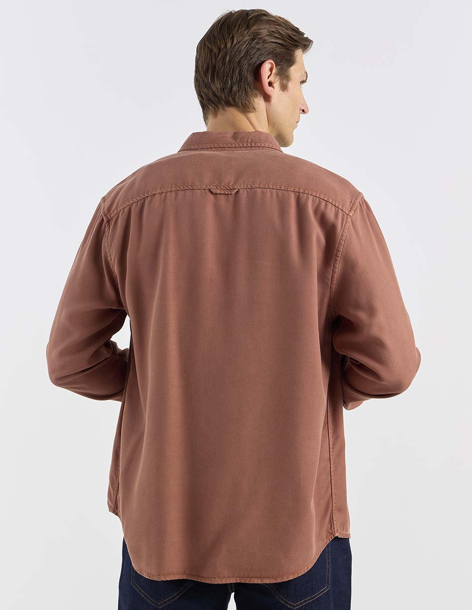Camisa casual de algodón manga larga para hombre 6