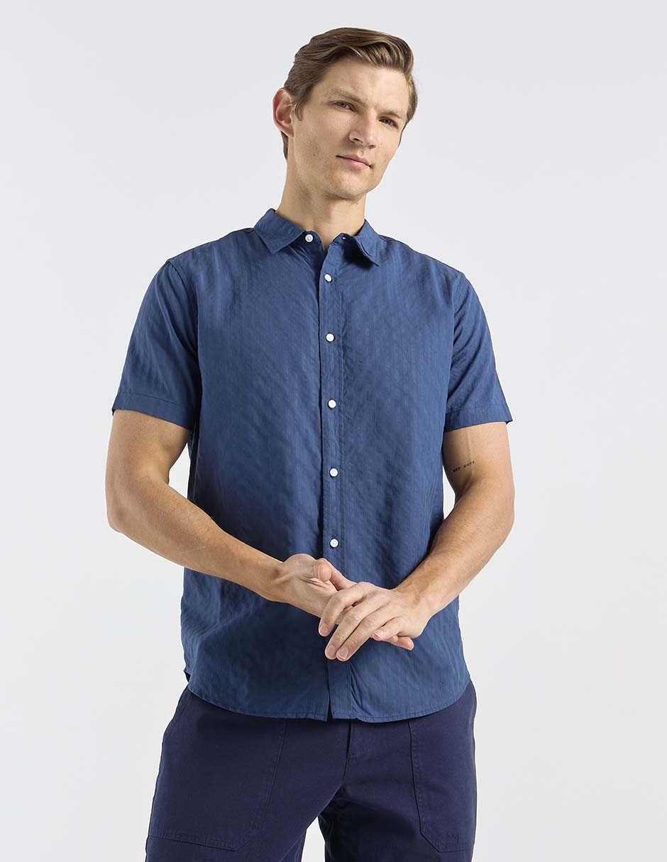 Camisa casual manga corta para hombre