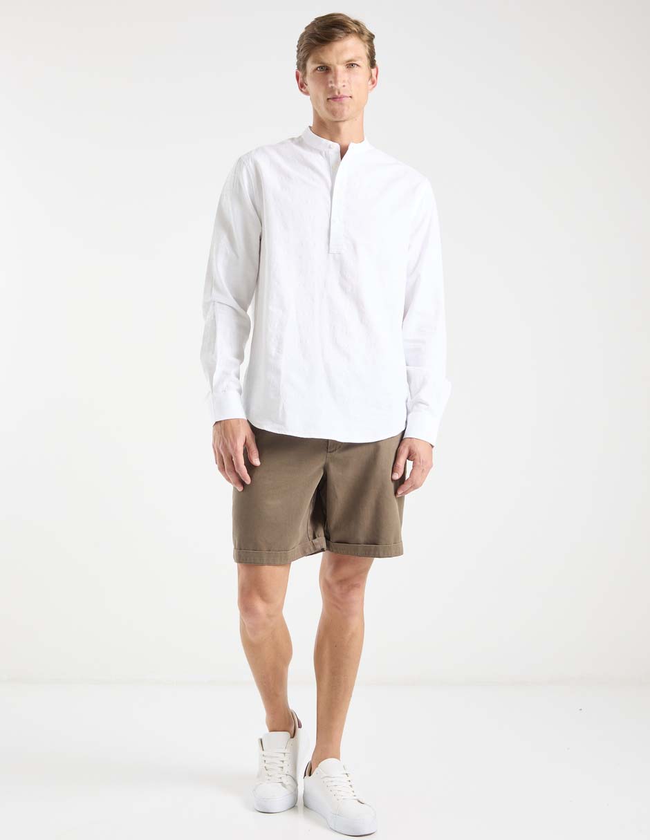 Camisa casual manga larga para hombre 3
