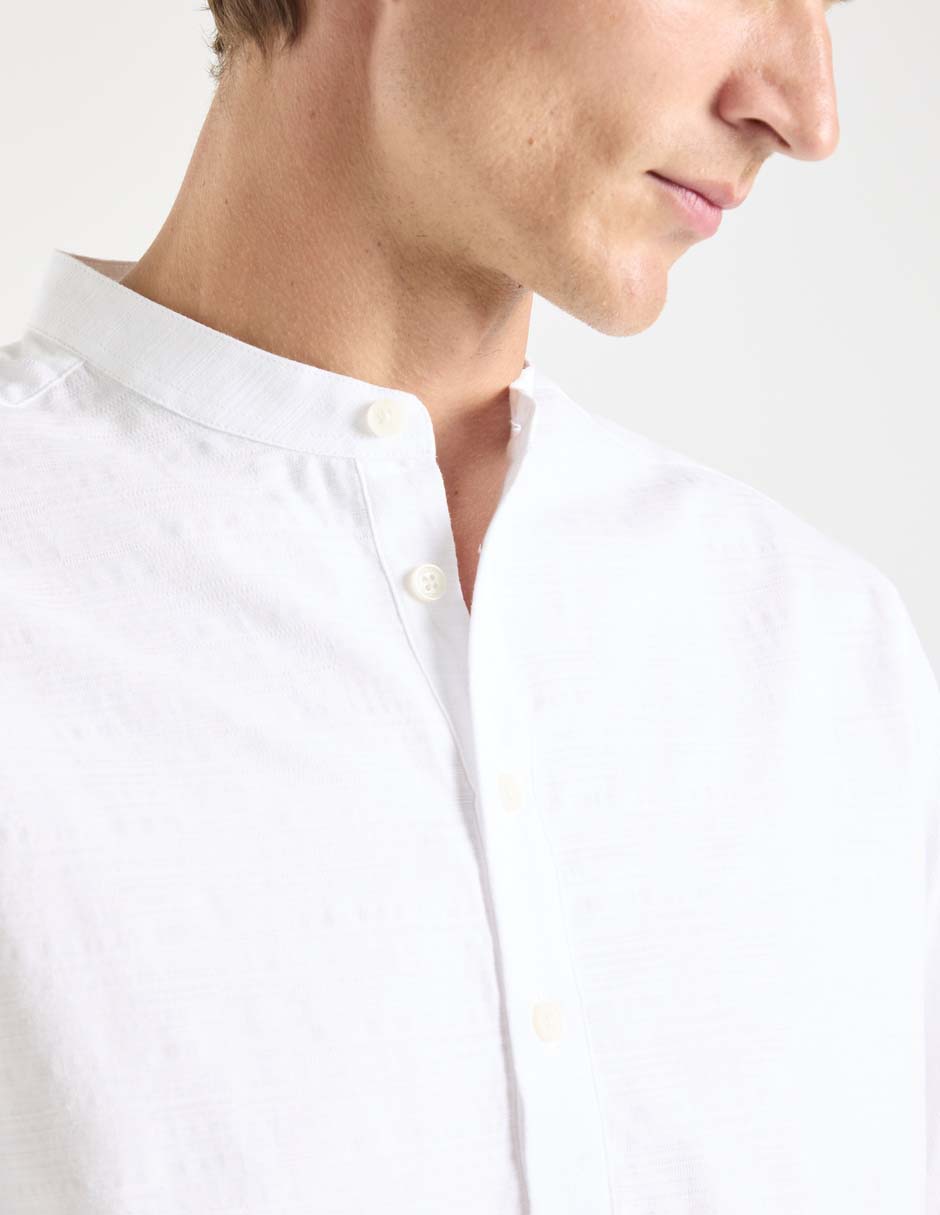 Camisa casual manga larga para hombre 4