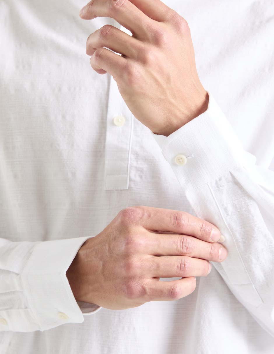 Camisa casual manga larga para hombre 5