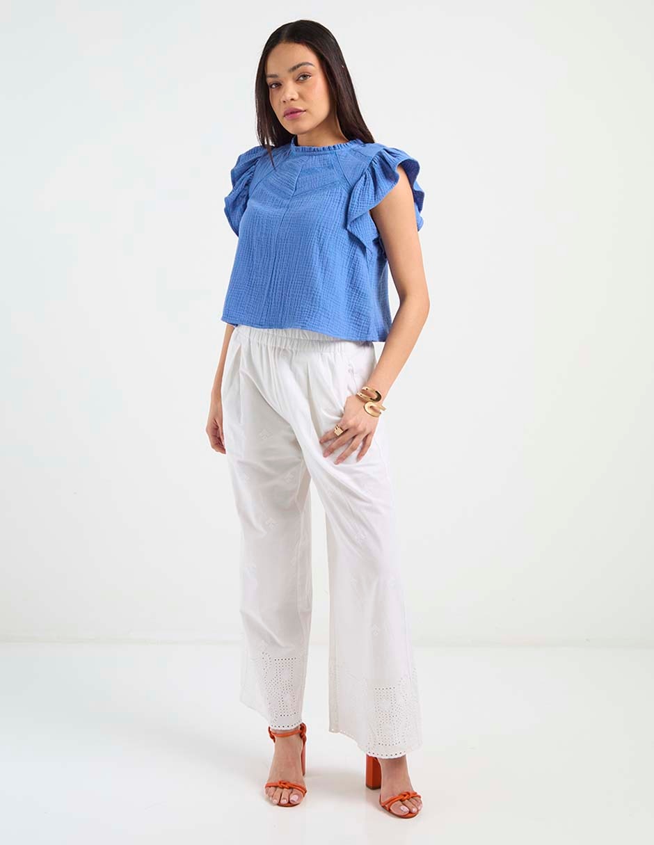 Blusa manga corta para mujer 5