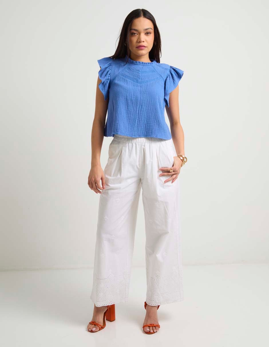 Blusa manga corta para mujer 4