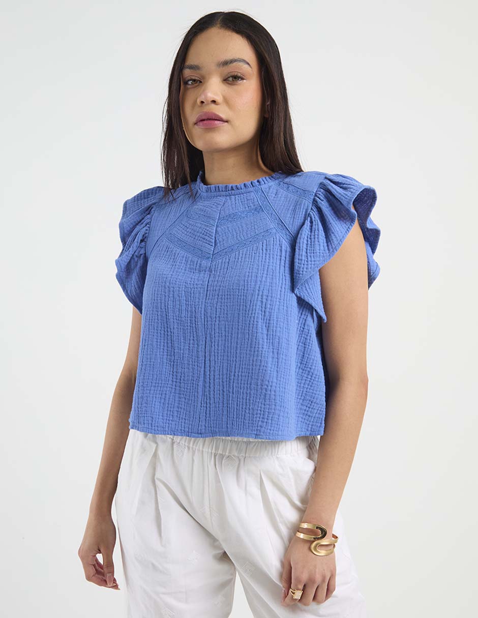 Blusa manga corta para mujer 1