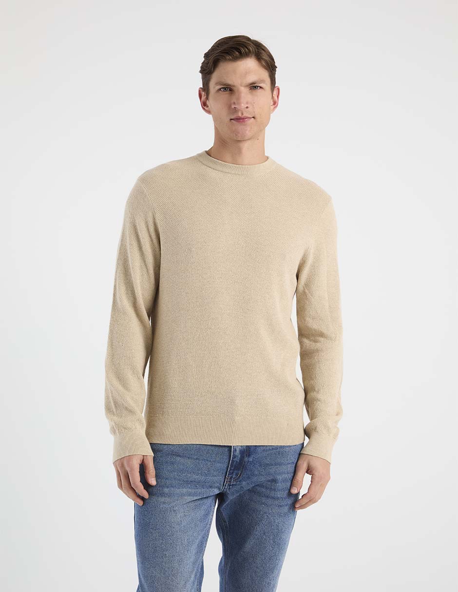 Suéter cuello redondo para hombre