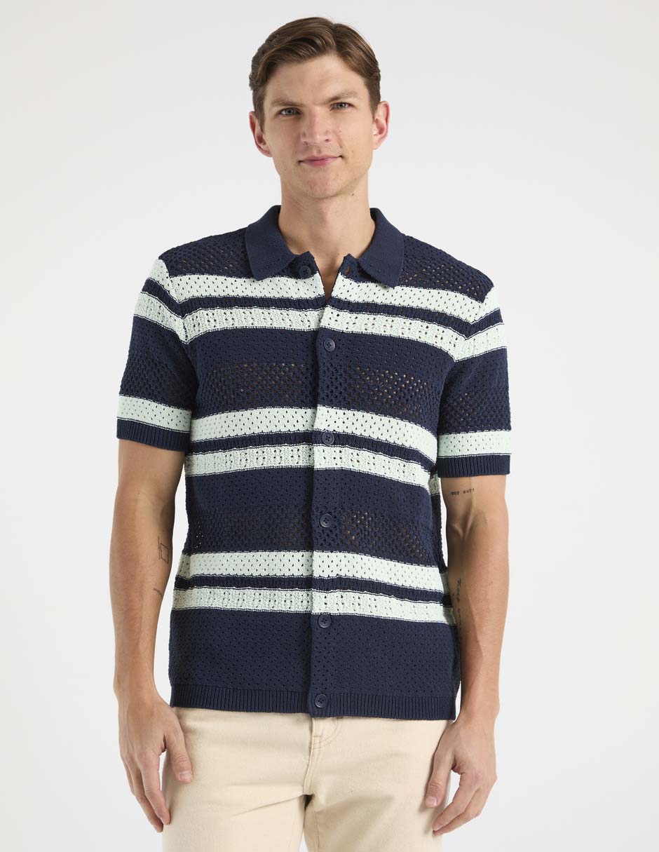 Camisa casual de algodón manga corta para hombre Camisa casual de algodón manga corta para hombre