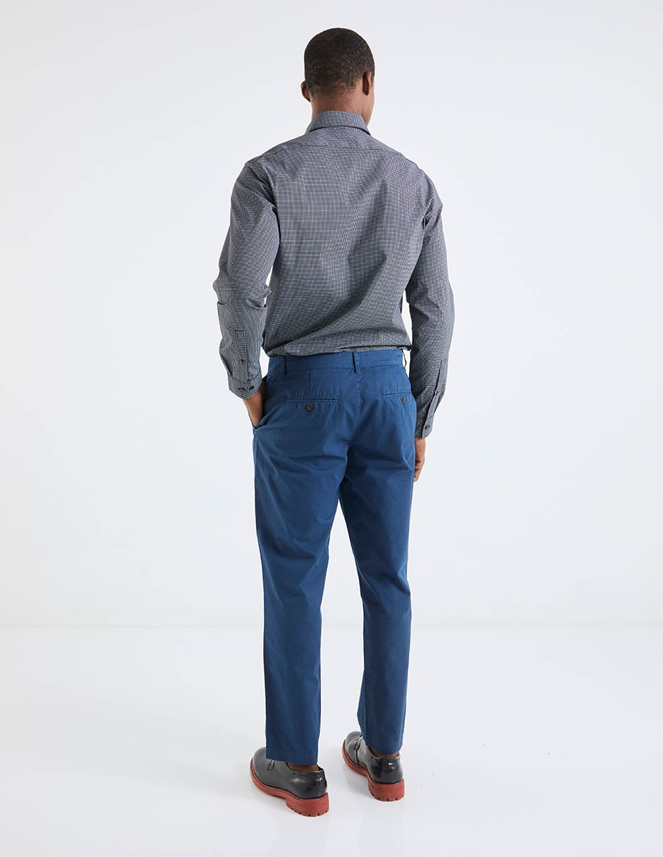 Pantalón chino straight de algodón para hombre 4