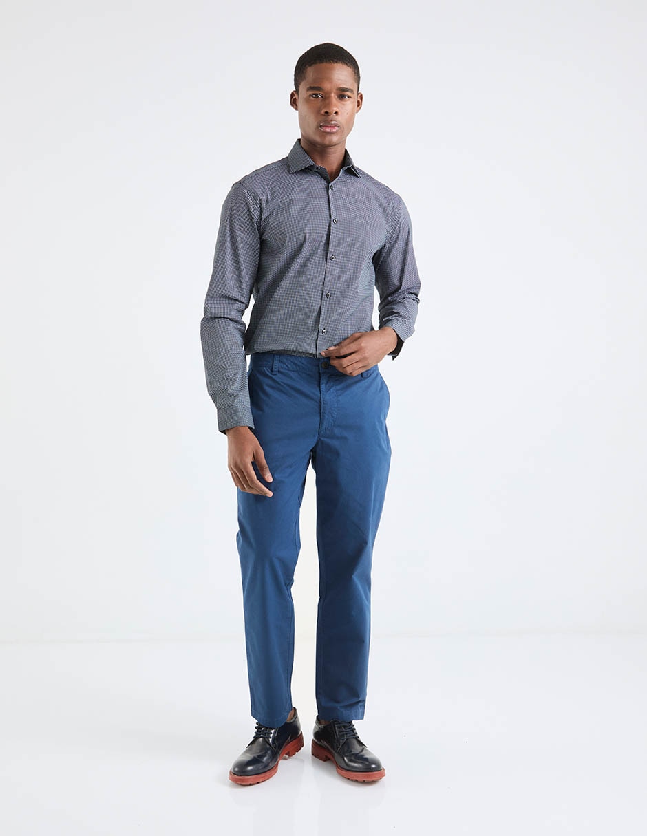 Pantalón chino straight de algodón para hombre 3