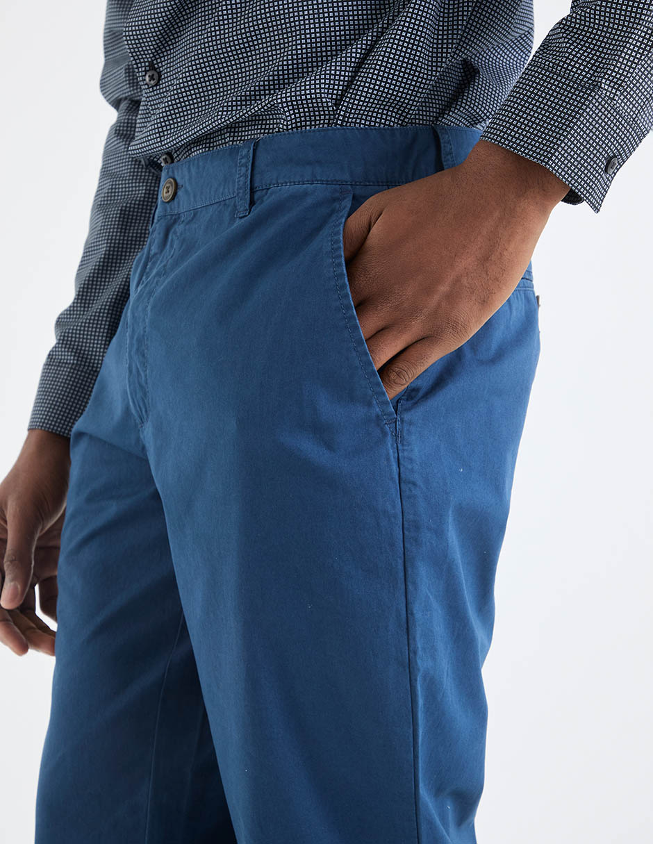 Pantalón chino straight de algodón para hombre 2