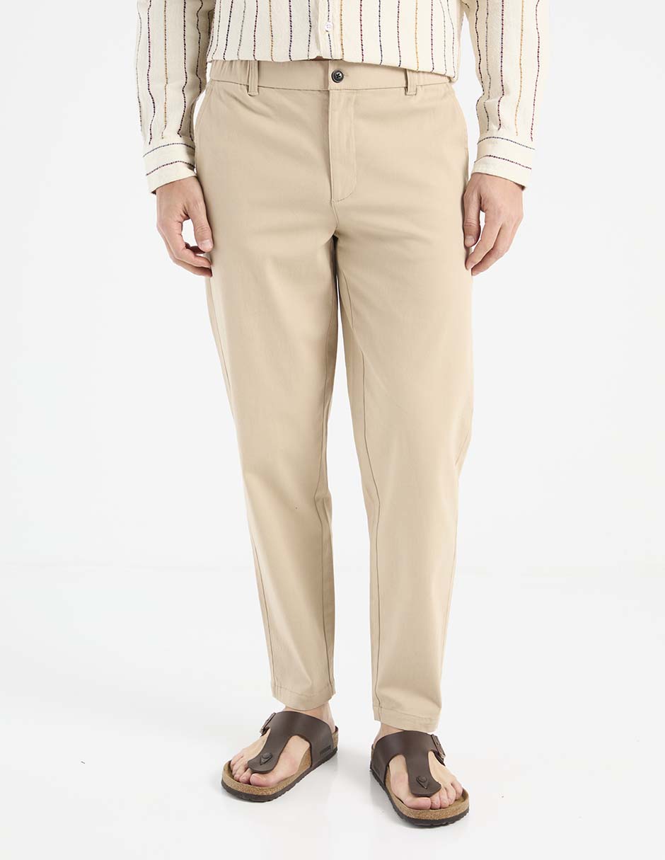 Pantalón chino slim de algodón para hombre