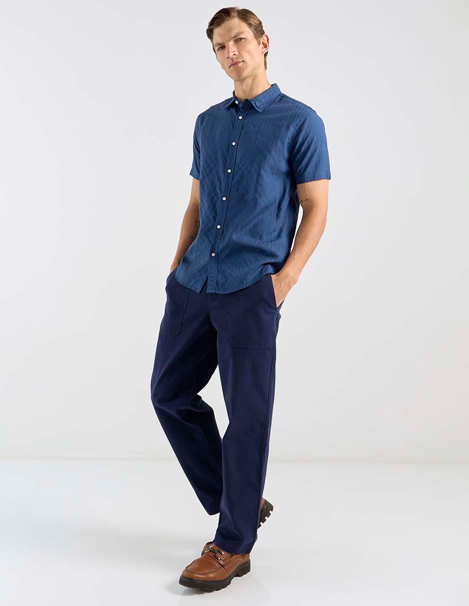 Pantalón straight de algodón para hombre 4