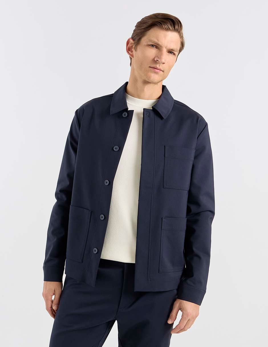 Chamarra casual con bolsillos para hombre 2