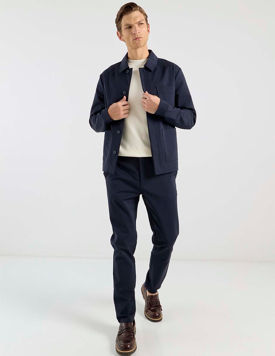 Pantalón business casual chino slim de algodón para hombre