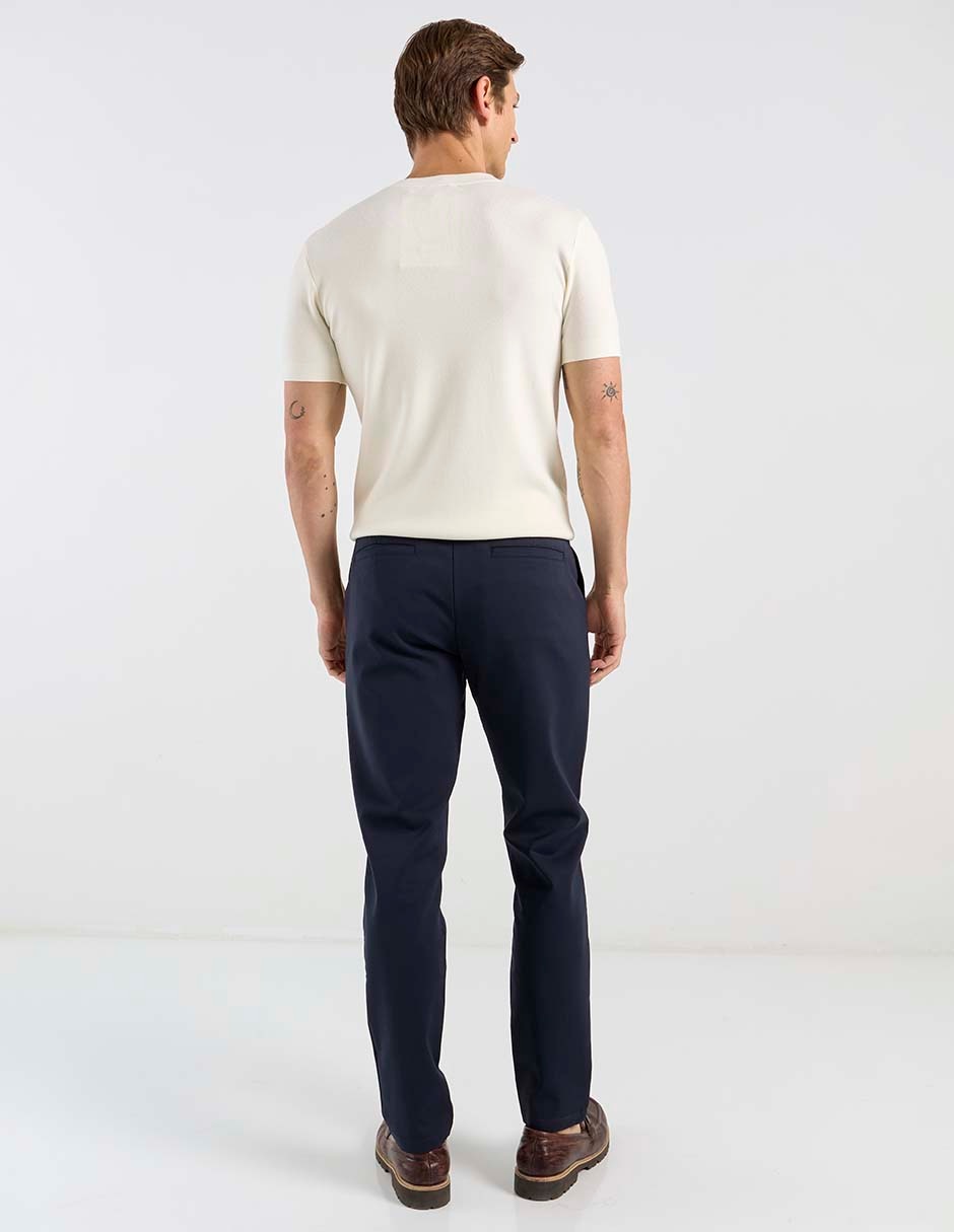 Pantalón business casual chino slim de algodón para hombre 6