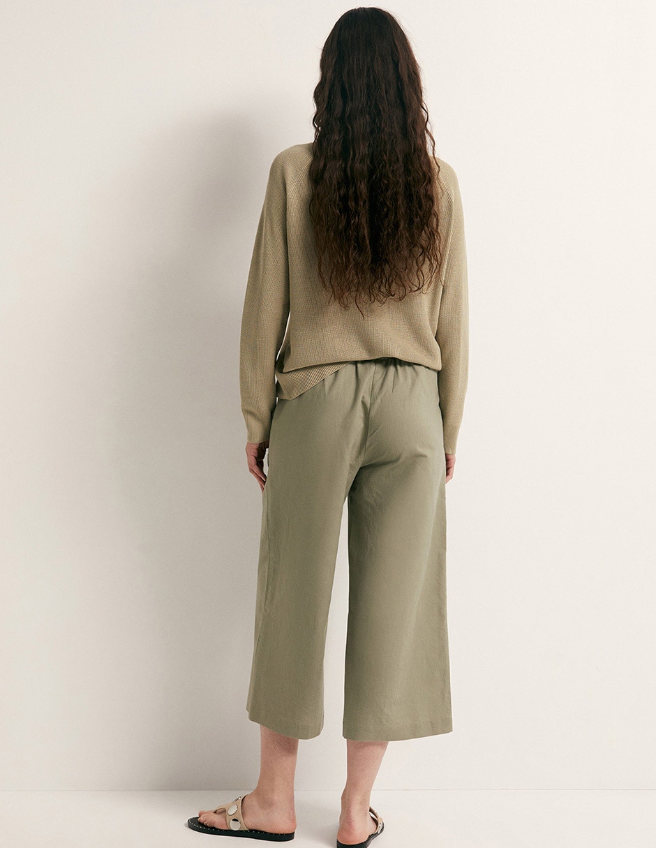 Pantalón capri Sfera flare para mujer