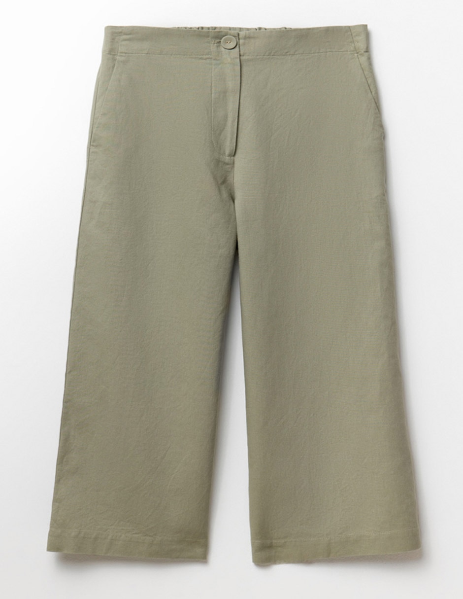 Pantalón capri Sfera flare para mujer