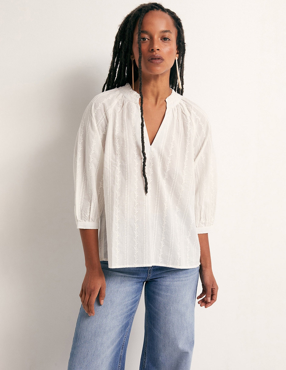 Blusa manga 3/4 para mujer