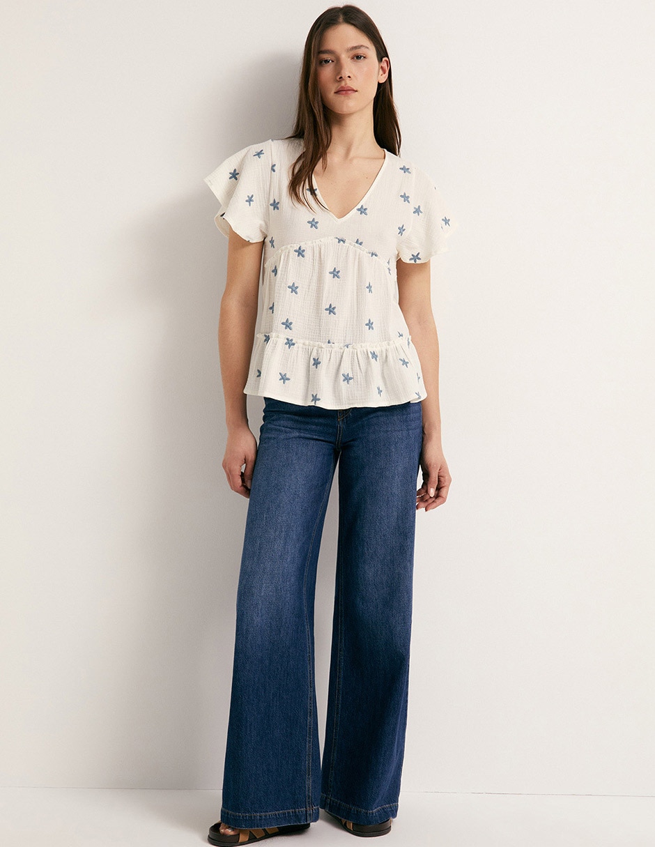Blusa manga corta para mujer 2