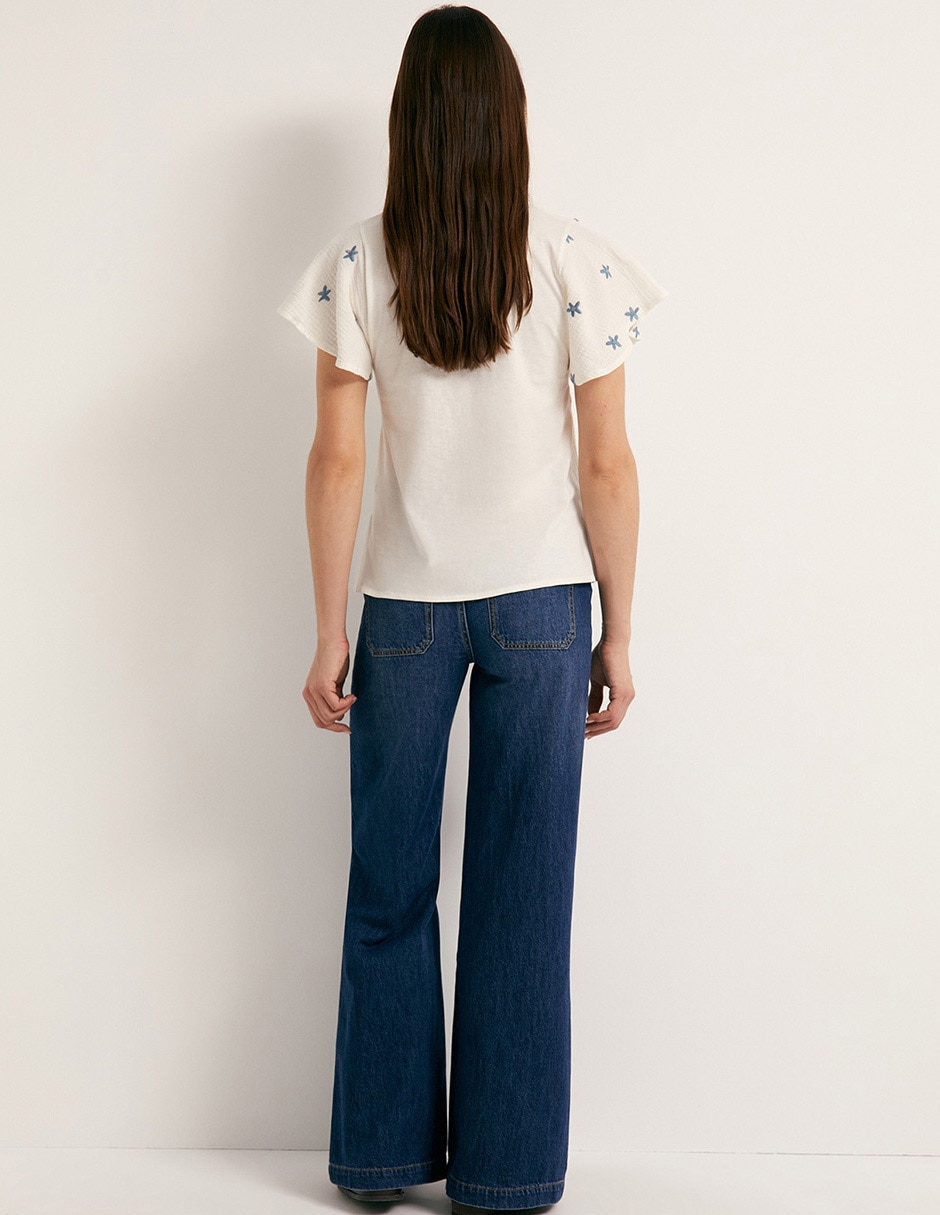 Blusa manga corta para mujer 5