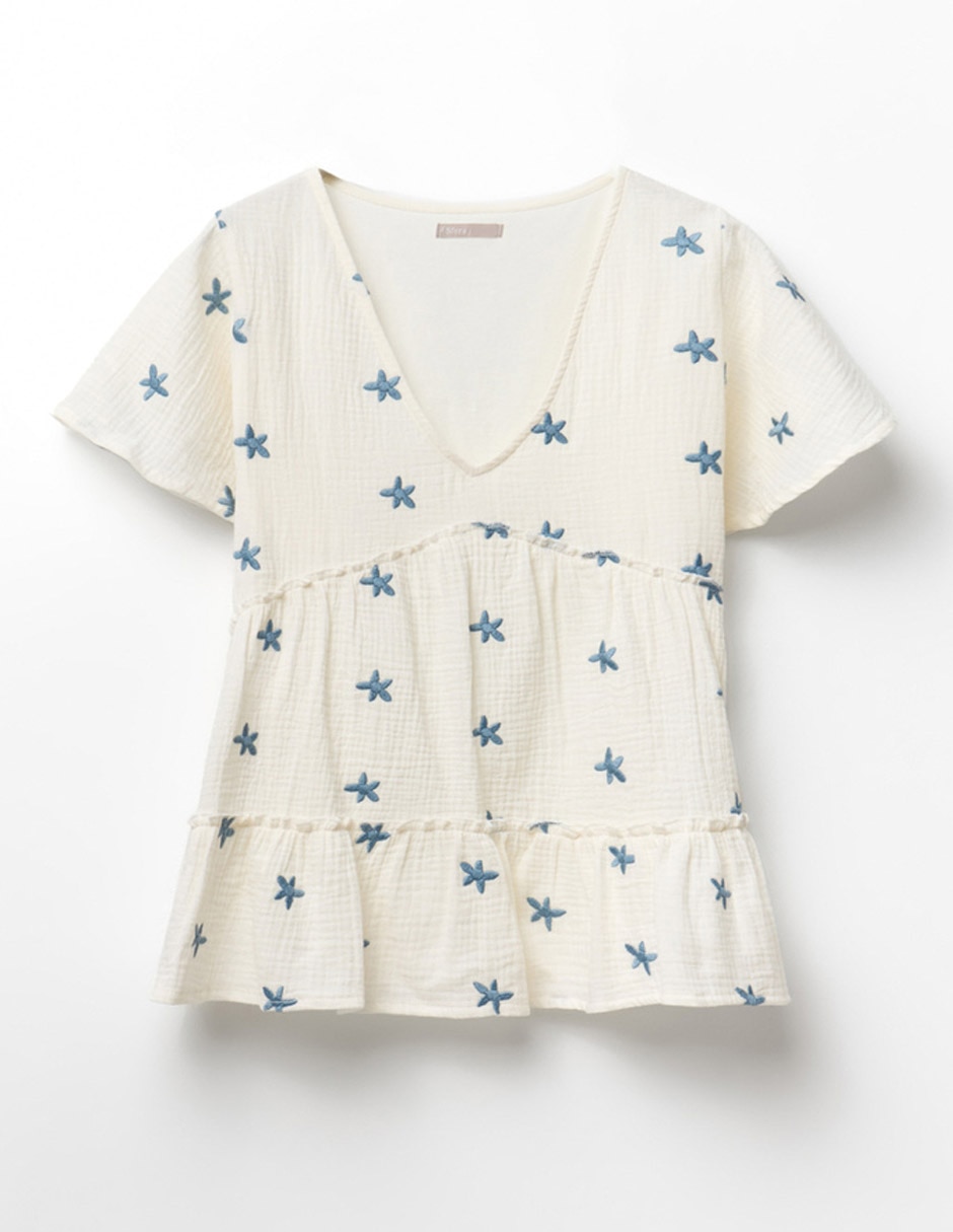Blusa manga corta para mujer 6