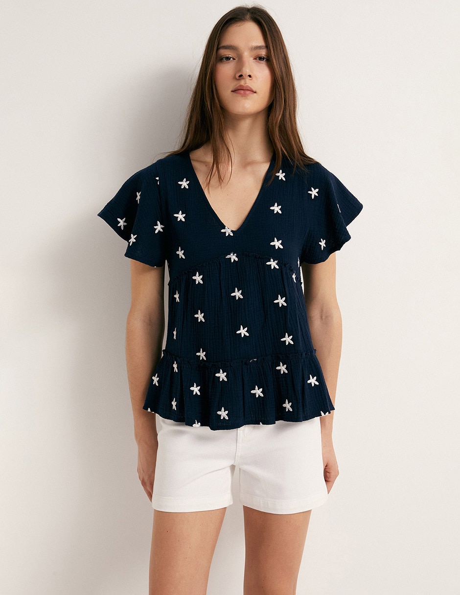 Blusa Sfera manga corta para mujer