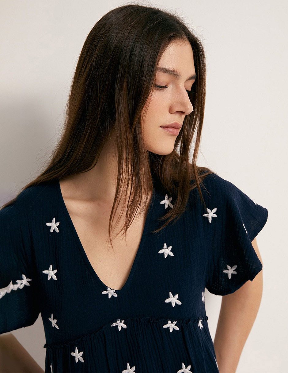 Blusa Sfera manga corta para mujer