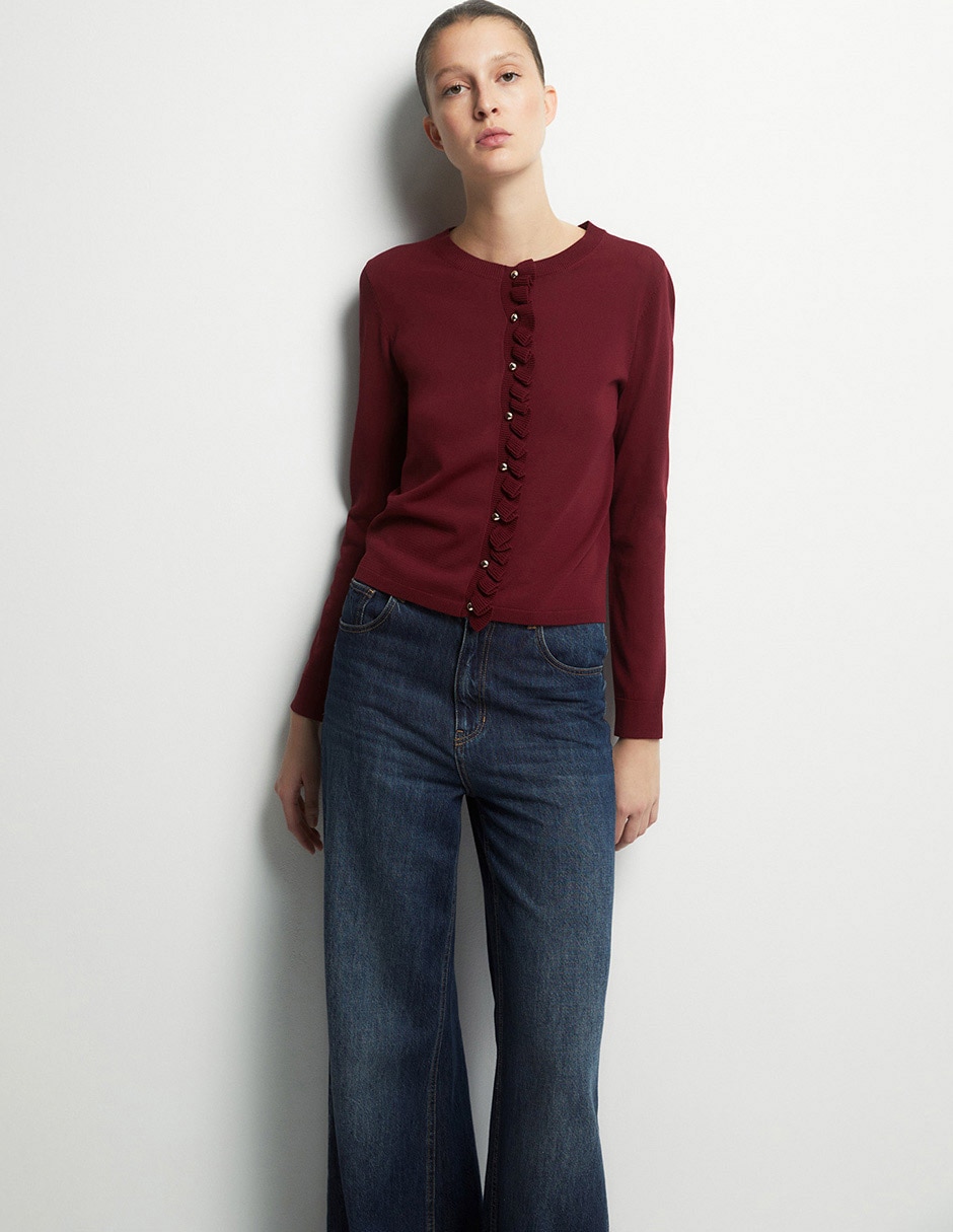 Suéter cuello redondo para mujer 1