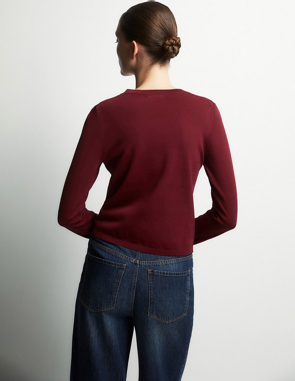 Suéter cuello redondo para mujer 3